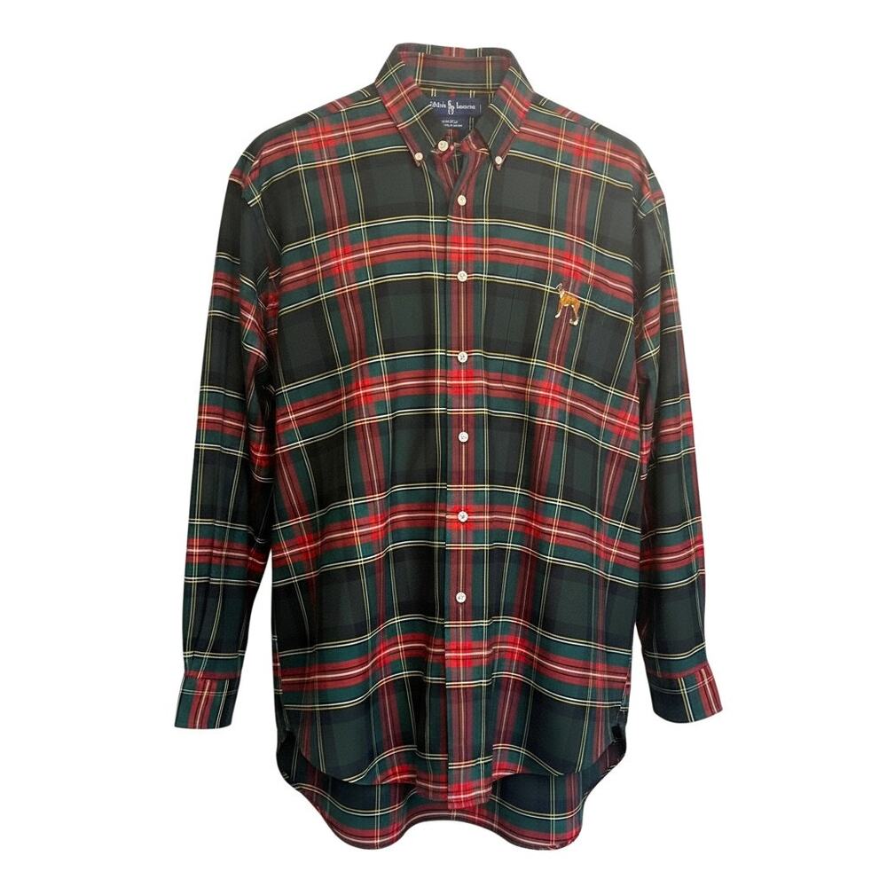 Ralph Lauren Men's XL VTG 90's Boxer Logo Plaid Button Down Shirt Classic Fit